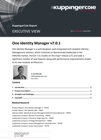 KuppingerCole Executive View on Identity Manager v7