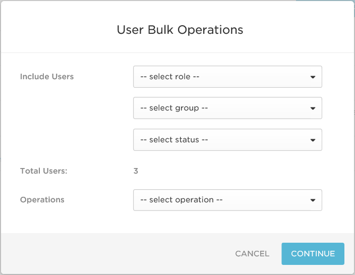 Select Bulk Operations