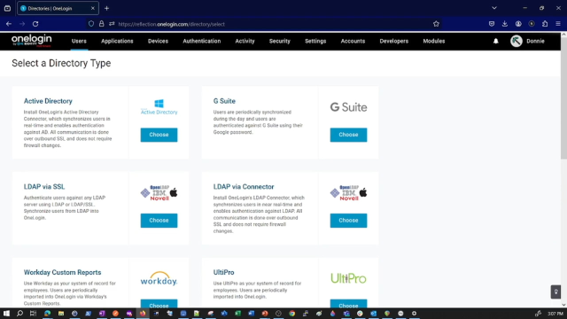 Advanced Directory: Mini OneLogin Demo