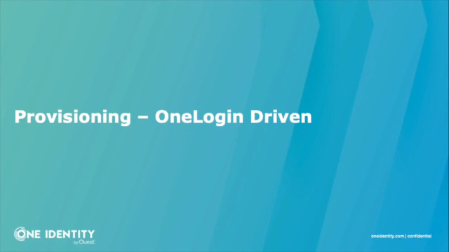 Provisioning: Mini OneLogin Demo
